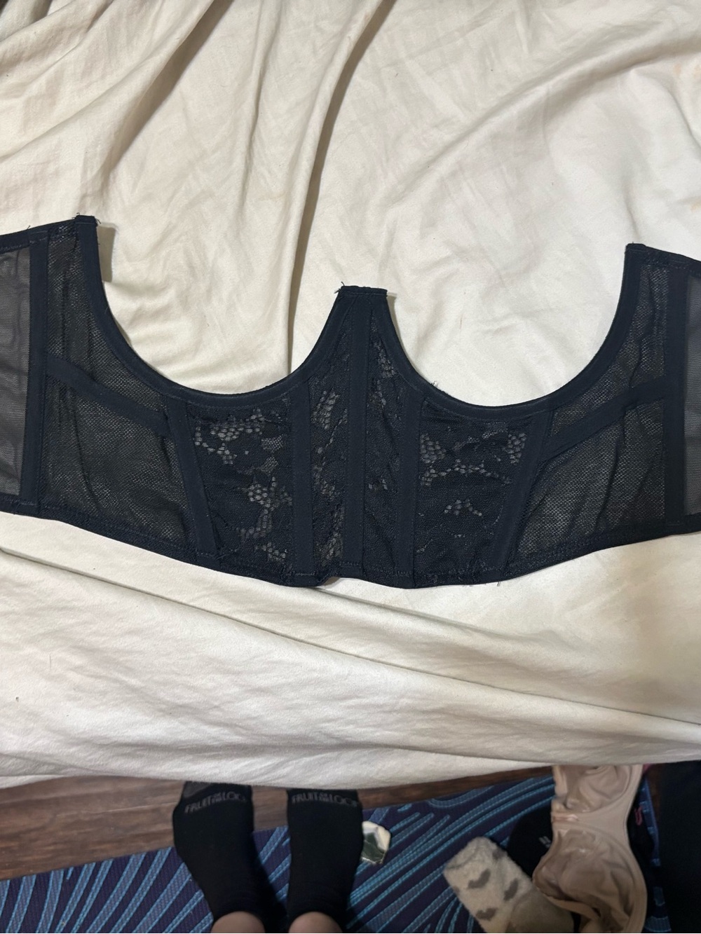 Auden Black Lace under bust corset